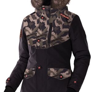 Women's Camouflage and Black Ski Jacket